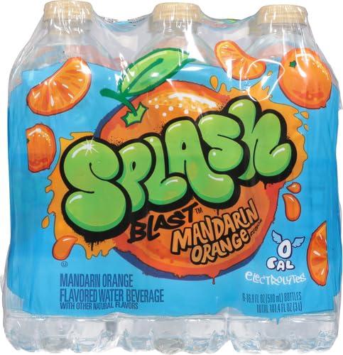 image:imageSPLASH REFRESHER Flavored Water Bottles Mandarin Orange Flavor 6Pack 169 Fl Oz Refreshing Flavored Bottled Water with Electrolytes Zero Sugar amp Zero CaloriesMandarin Orange