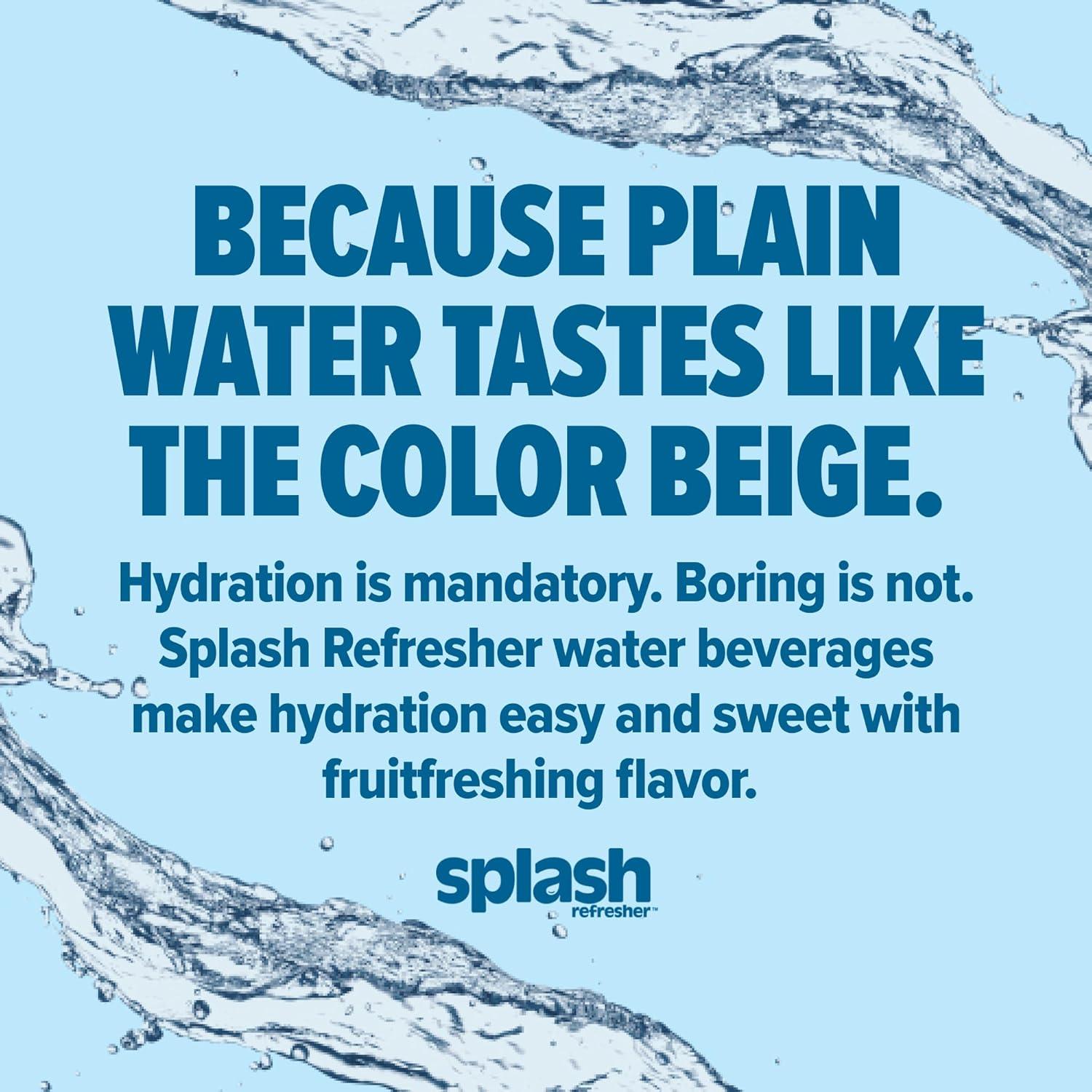image:imageSPLASH REFRESHER Flavored Water Bottles Mandarin Orange Flavor 6Pack 169 Fl Oz Refreshing Flavored Bottled Water with Electrolytes Zero Sugar amp Zero CaloriesMandarin Orange