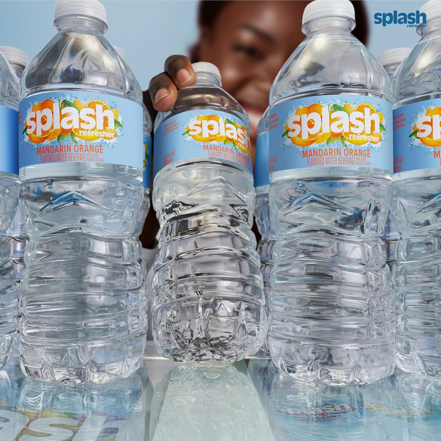 image:imageSPLASH REFRESHER Flavored Water Bottles Mandarin Orange Flavor 6Pack 169 Fl Oz Refreshing Flavored Bottled Water with Electrolytes Zero Sugar amp Zero CaloriesMandarin Orange