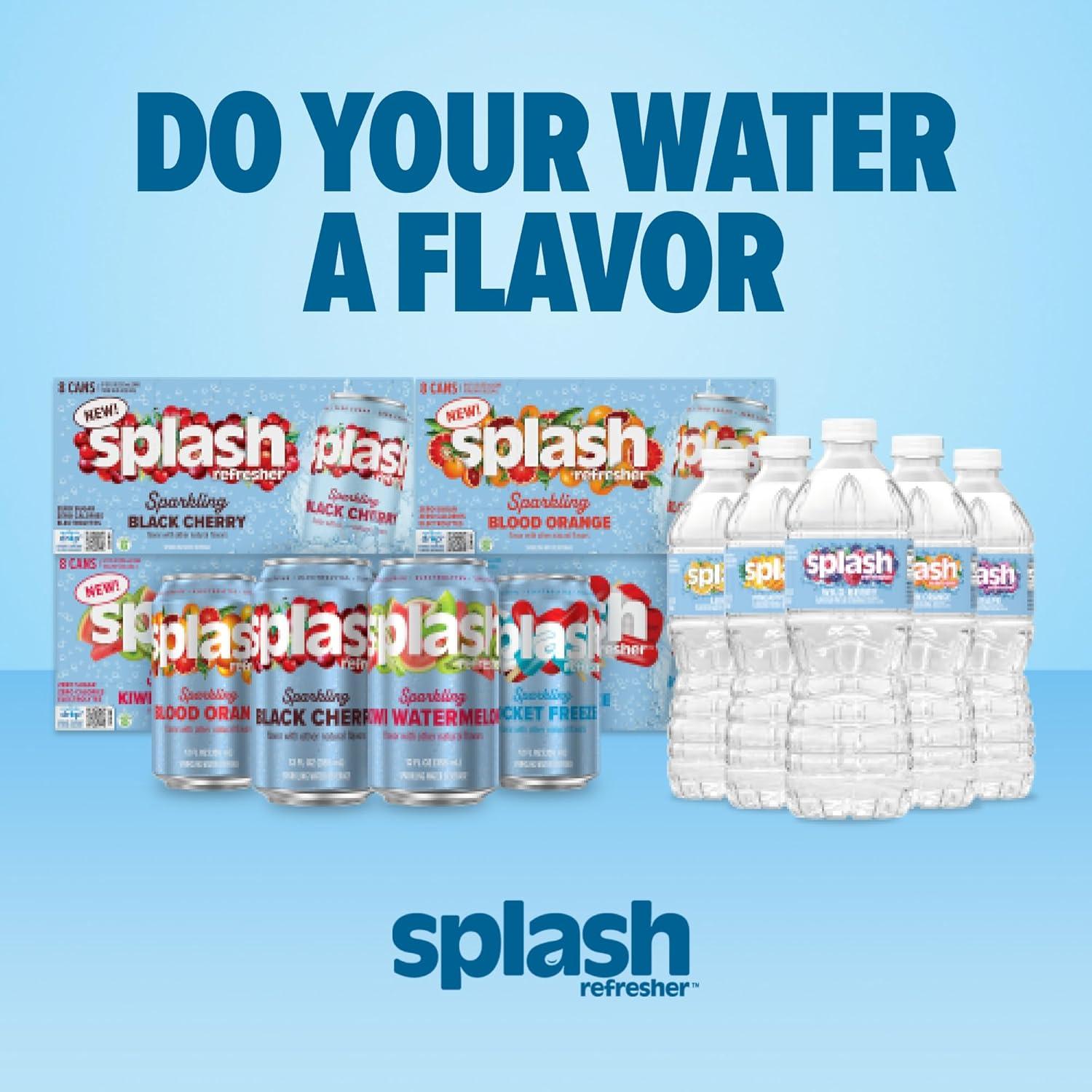 image:imageSPLASH REFRESHER Flavored Water Bottles Mandarin Orange Flavor 6Pack 169 Fl Oz Refreshing Flavored Bottled Water with Electrolytes Zero Sugar amp Zero CaloriesMandarin Orange