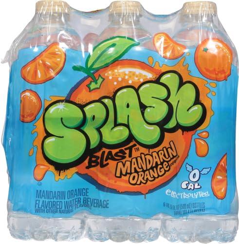 image:imageSPLASH REFRESHER Flavored Water Bottles Mandarin Orange Flavor 6Pack 169 Fl Oz Refreshing Flavored Bottled Water with Electrolytes Zero Sugar amp Zero CaloriesMandarin Orange