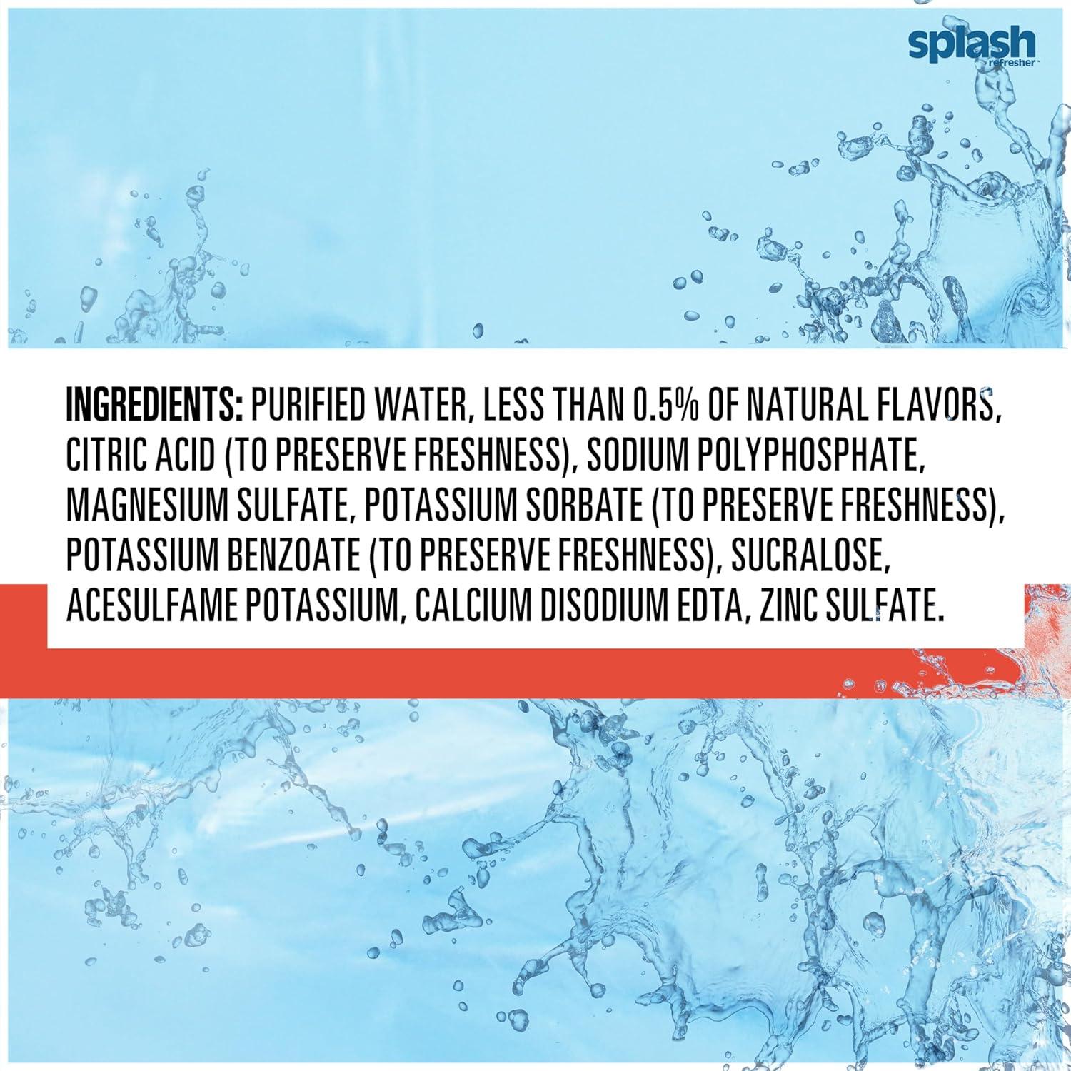 image:imageSPLASH REFRESHER Flavored Water Bottles Mandarin Orange Flavor 6Pack 169 Fl Oz Refreshing Flavored Bottled Water with Electrolytes Zero Sugar amp Zero CaloriesMandarin Orange