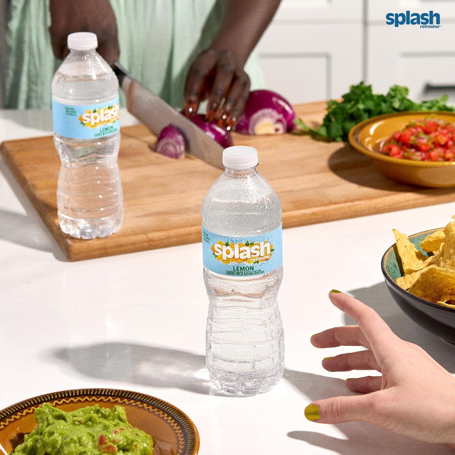image:imageSPLASH REFRESHER Flavored Water Bottles Pineapple Mango Flavor 6Pack 169 Fl Oz Refreshing Flavored Bottled Water with Electrolytes Zero Sugar amp Zero CaloriesLemon