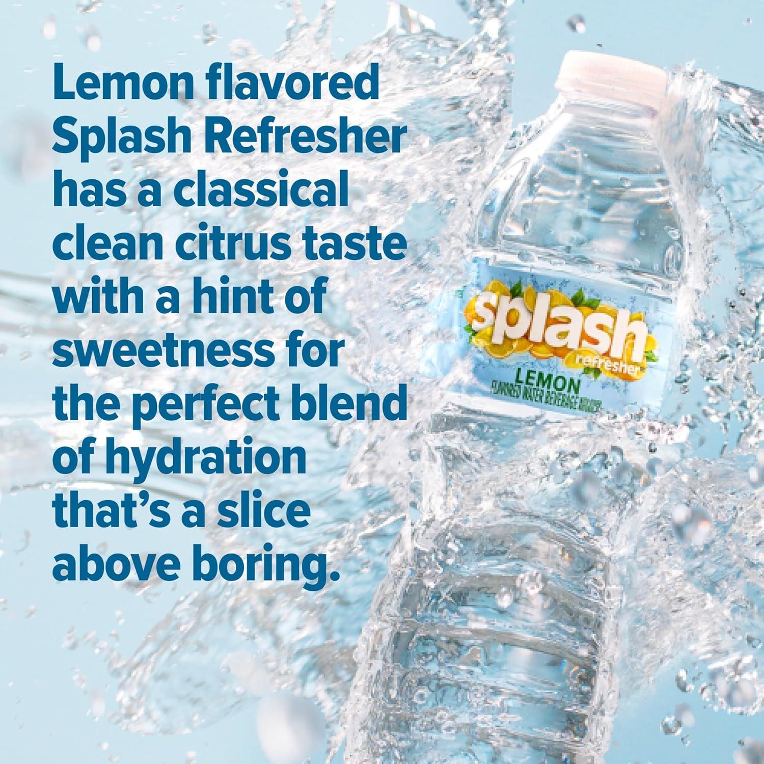 image:imageSPLASH REFRESHER Flavored Water Bottles Pineapple Mango Flavor 6Pack 169 Fl Oz Refreshing Flavored Bottled Water with Electrolytes Zero Sugar amp Zero CaloriesLemon