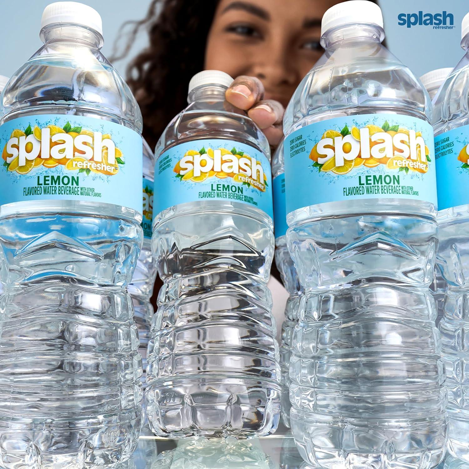 image:imageSPLASH REFRESHER Flavored Water Bottles Pineapple Mango Flavor 6Pack 169 Fl Oz Refreshing Flavored Bottled Water with Electrolytes Zero Sugar amp Zero CaloriesLemon