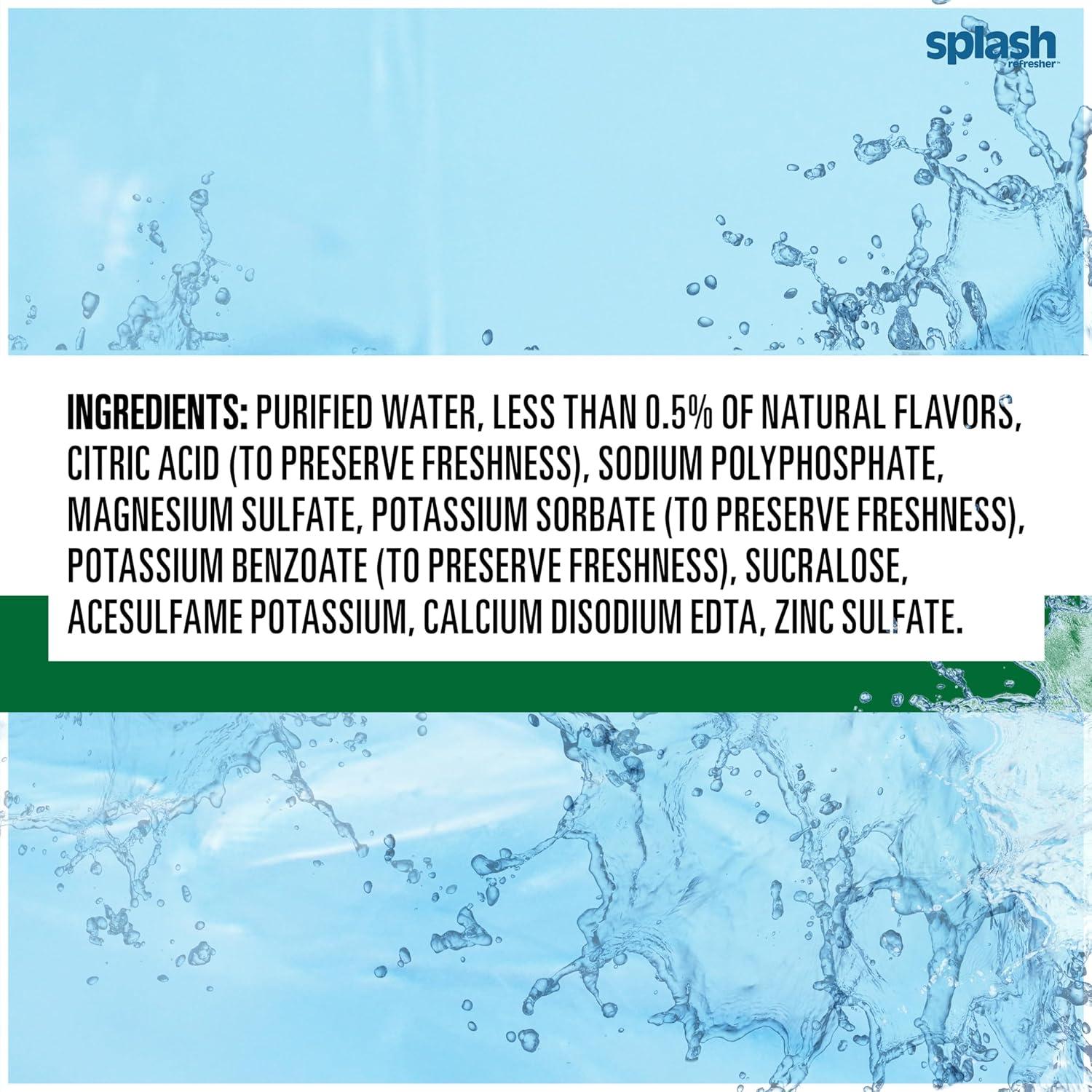 image:imageSPLASH REFRESHER Flavored Water Bottles Pineapple Mango Flavor 6Pack 169 Fl Oz Refreshing Flavored Bottled Water with Electrolytes Zero Sugar amp Zero CaloriesLemon