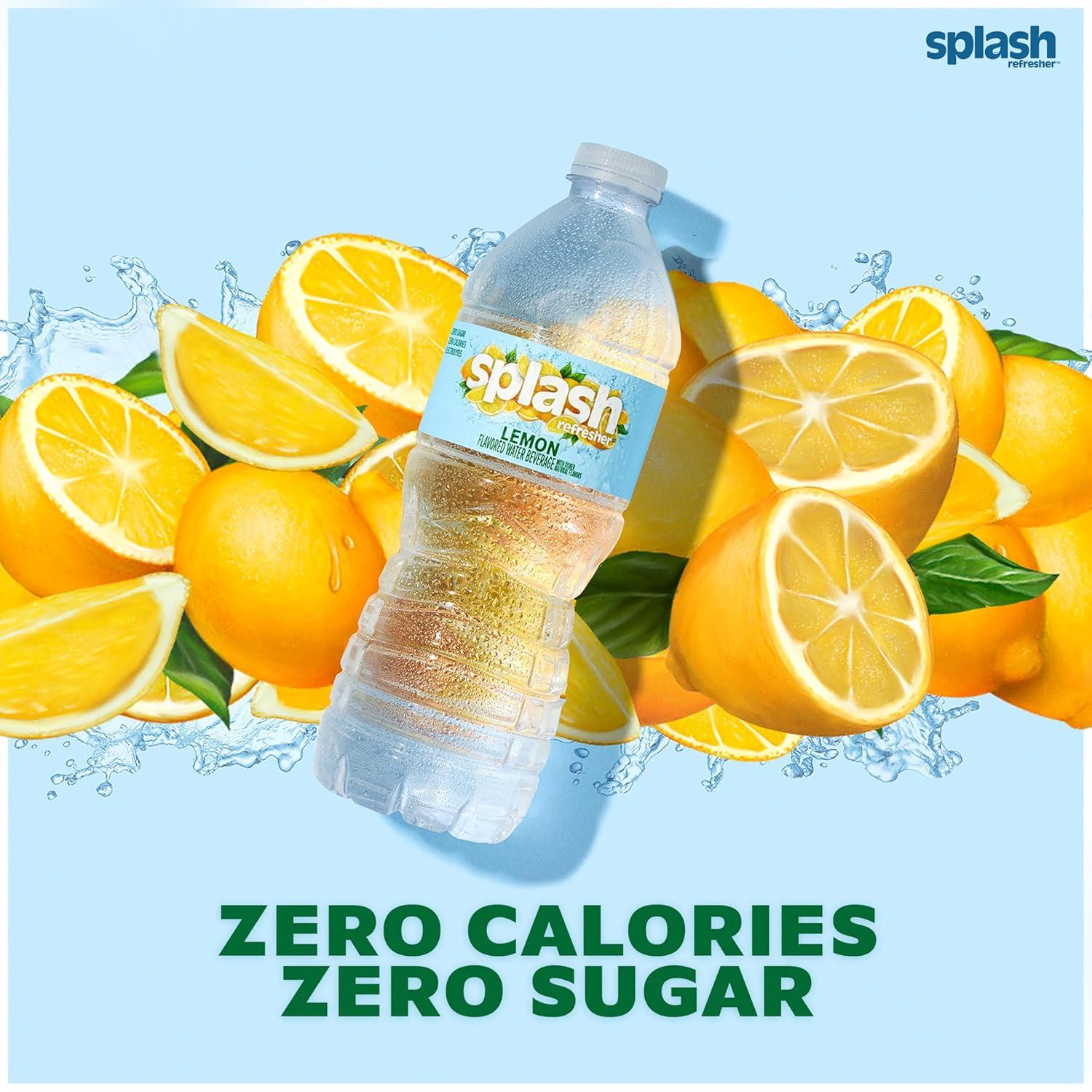 image:imageSPLASH REFRESHER Flavored Water Bottles Pineapple Mango Flavor 6Pack 169 Fl Oz Refreshing Flavored Bottled Water with Electrolytes Zero Sugar amp Zero CaloriesLemon