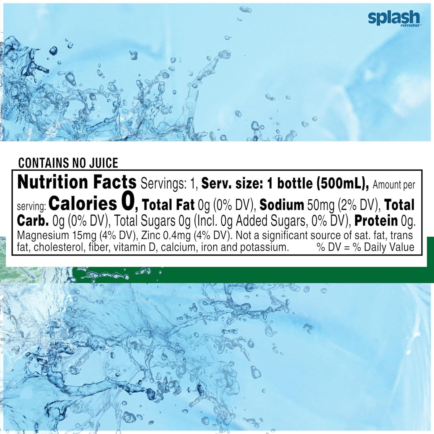 image:imageSPLASH REFRESHER Flavored Water Bottles Pineapple Mango Flavor 6Pack 169 Fl Oz Refreshing Flavored Bottled Water with Electrolytes Zero Sugar amp Zero CaloriesLemon