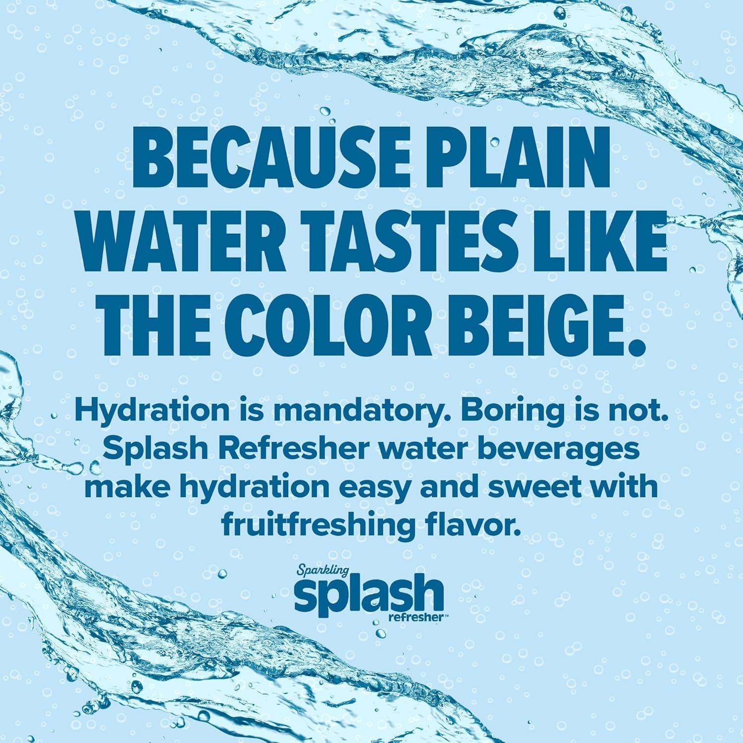 image:imageSPLASH REFRESHER Sparkling Water Rocket Freeze 8Pack 12 Fl Oz Cans Flavored Carbonated Seltzer Water with Electrolytes Zero Sugar amp Zero CaloriesBlack Cherry