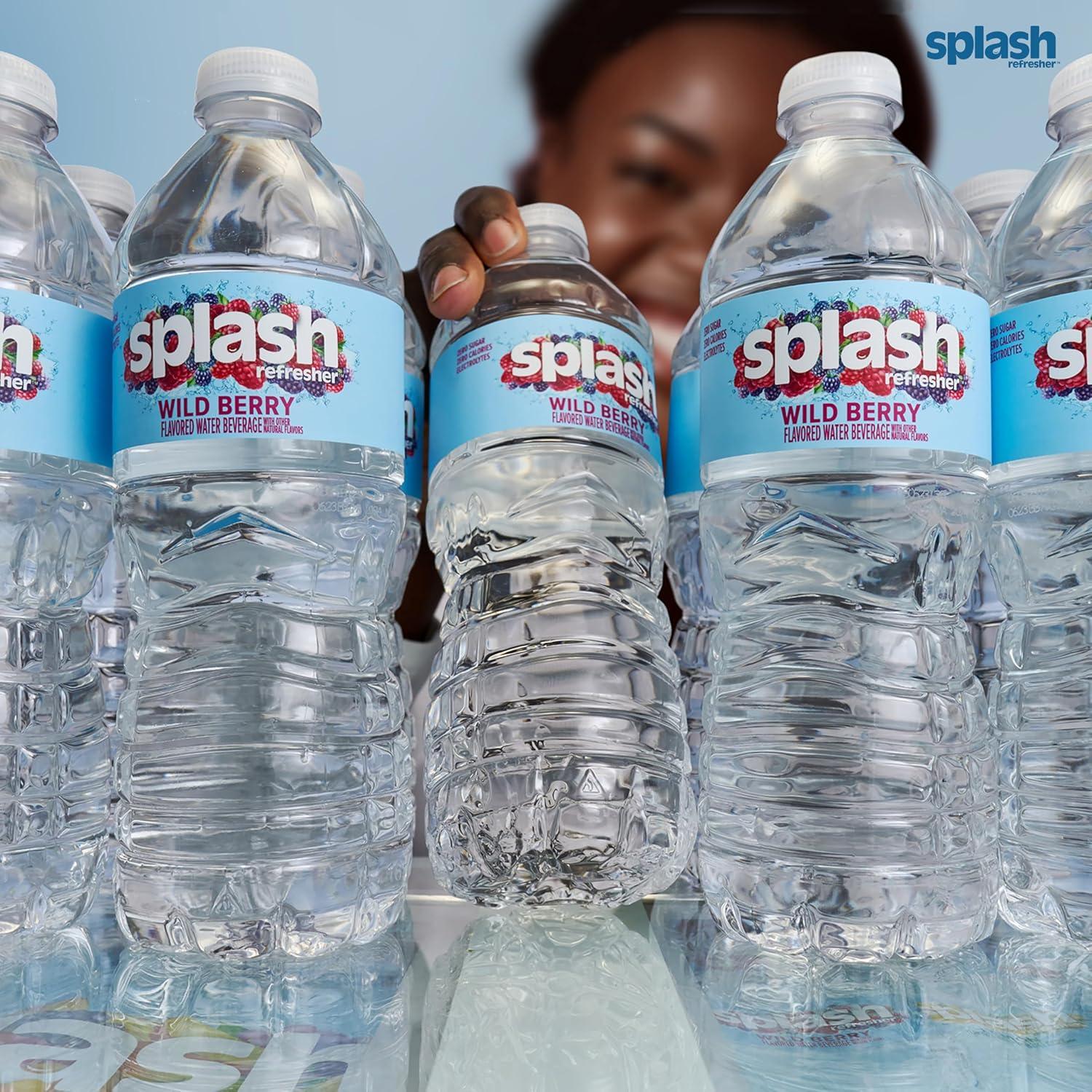 image:imageSPLASH REFRESHER Wild Berry Flavor Water Beverage 169 Fl Oz Plastic Bottles 24 Count