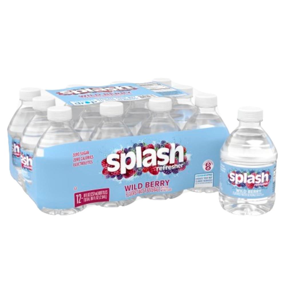 image:imageSPLASH REFRESHER Flavored Water Bottles Mandarin Orange Flavor 6Pack 169 Fl Oz Refreshing Flavored Bottled Water with Electrolytes Zero Sugar amp Zero CaloriesWild Berry
